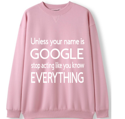 Hey Google Crewneck Sweater