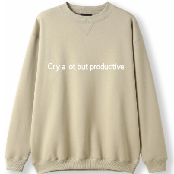 Cry a lot but productive Crewneck Sweater