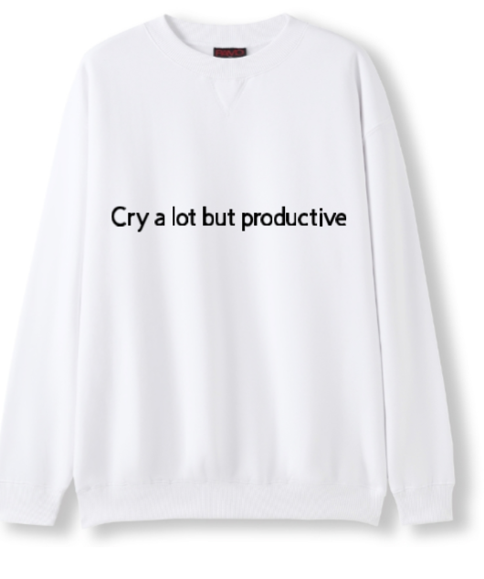 Cry a lot but productive Crewneck Sweater