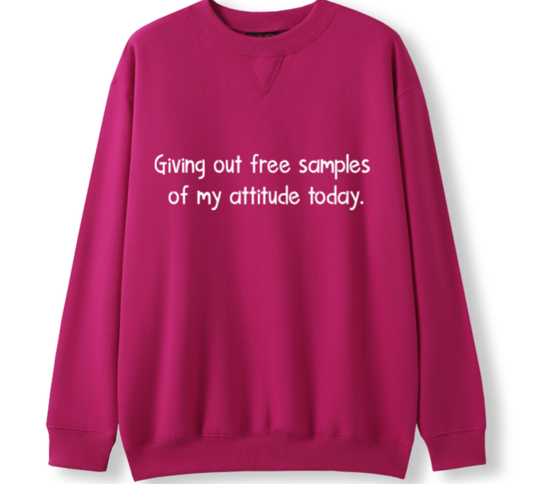 Free Samples of attitude Crewneck Sweater