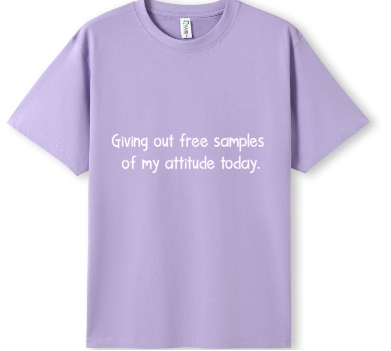 Free samples of attitude Tee