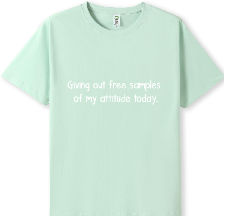 Free samples of attitude Tee