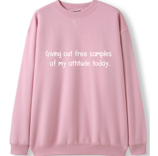 Free Samples of attitude Crewneck Sweater