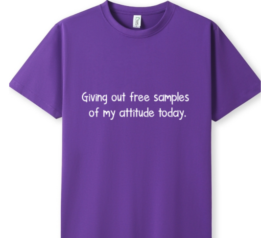 Free samples of attitude Tee