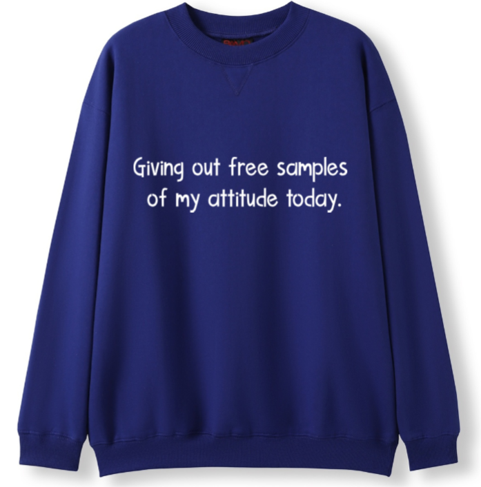 Free Samples of attitude Crewneck Sweater