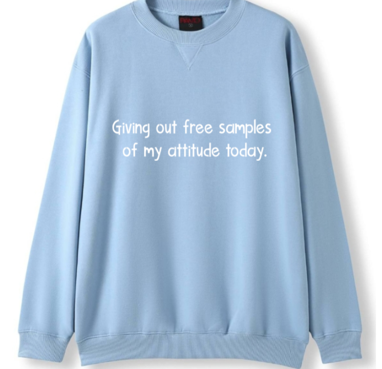 Free Samples of attitude Crewneck Sweater