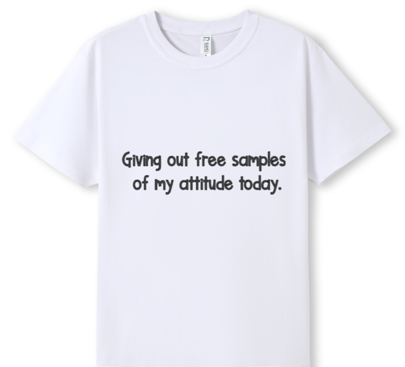 Free samples of attitude Tee