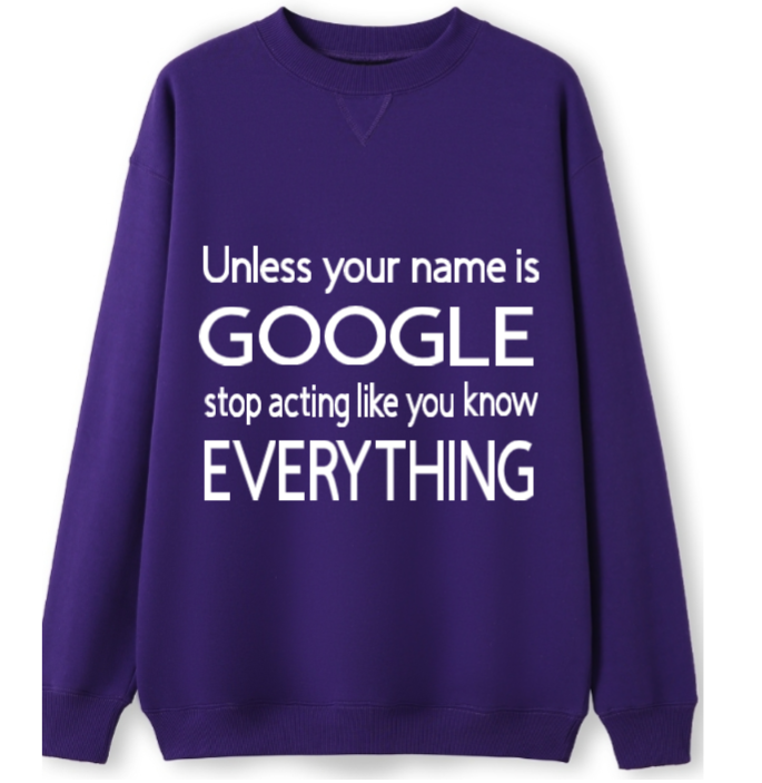 Hey Google Crewneck Sweater