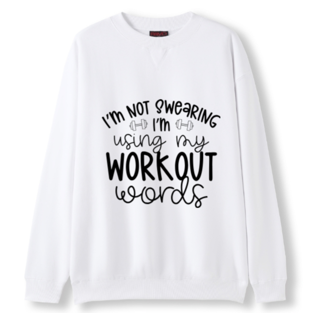 Swearing? Workout words Crewneck Sweater